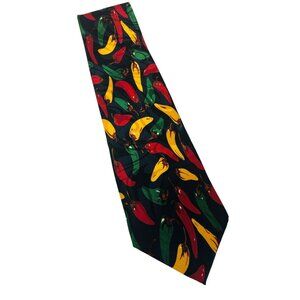 Colorful Showtime Chili Pepper Holt Design Necktie Polyester‎
